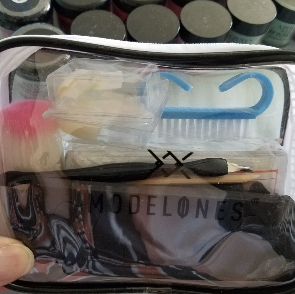 Nail tools, bag and remover wipes